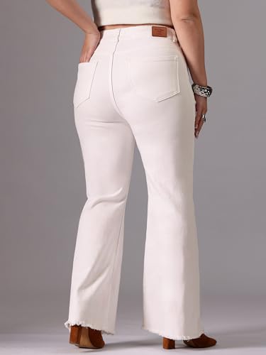 Image of Miss Chase A+ Women's Bootcut High Rise Regular-Length Stretchable Denim Shaping Jeans