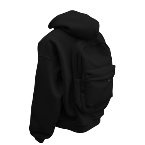 Men Womens Zip Up Hoodies Unisex Creative Travel Hoodie Jackets with Backpack Lightweight Hooded Sweatshirts Coat