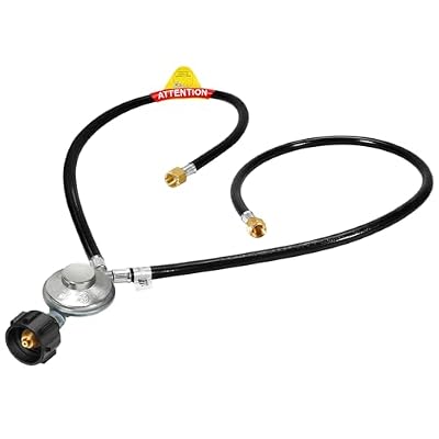 GasSaf 3 Feet Y Splitter Propane Regulator with Hose, 2 Hose Low Pressure Regulator Kit for Most LP Gas Grill, Heater, Camping Stove and Fire Pit Table