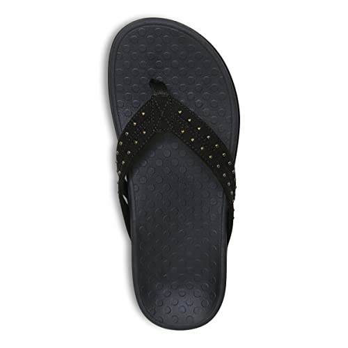 Vionic Women's Tide Tasha Toe-Post Slide Sandal - Supportive Ladies Orthotic Sandals that Include Three Zone Comfort with Arch Support- Flip Flop for Ladies, Medium Fit, Sizes 5-122