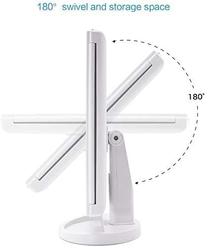Trifold Makeup Mirror Vanity Mirror with Lights,1X 2X 3X Magnification,Touch Control,Adjustable Rotation,Dual Power Supply,Portable Travel Cosmetic Mirror,Birthday Gifts for Women,Teengirls