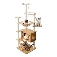新品✨️未使用 人気商品です！早い物勝ち！！キャットタワー 木製 据え置き スリム 宇宙船 大型猫用 キャットハウス 311w33CTOpL._SS200_.jpg