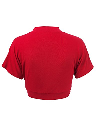 Image of Lock and Love Women's Versatile Open Front Lightweight Short Sleeve Bolero Shrug