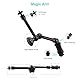 11 Zoll Verstellbarer Gelenkarm Magic Arm, Super Clamp mit 1/4 und 3/8 Schraubenlöchern und Einer Doppelloch-Telefonhalterung für Foto, Video und Kameraausrüstung