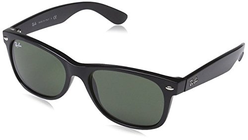 Ray-Ban Wayfarer Sunglasses RB2132 901 Black, Green Polarized Lenses, 52mm, Unisex Adult, Classic Style2