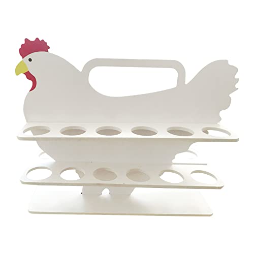 Haohon Estantes de Huevos en Forma de gallina de Cocina Estantes de Almacenamiento de Cocina a y ventilados Recipiente Cristal Horno Tapa (White, One Size) Cover