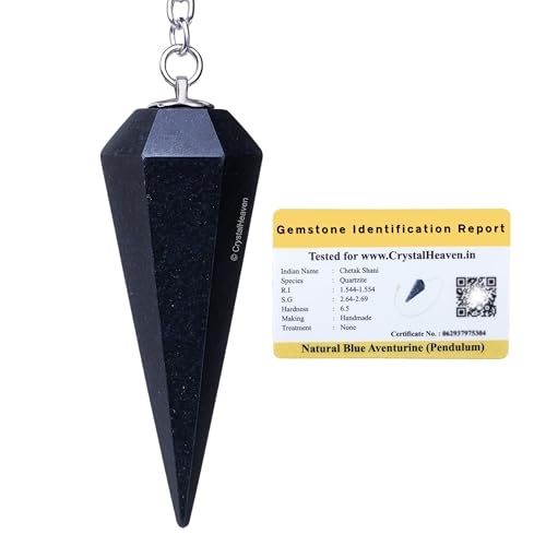 Image of Certified Blue Aventurine Pendulum Dowsing Tool - Natural Crystal Pendulum for Spiritual Guidance - Premium Dowser Pendulum for Accurate Divination and Energy Healing - Perfect for Energy Healing and Chakra Balancing - Handcrafted with Precision and Elegance
