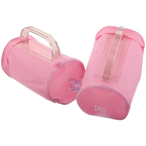 Haltères à eau réglables 2 kg rose en PVC pour fitness à la maison