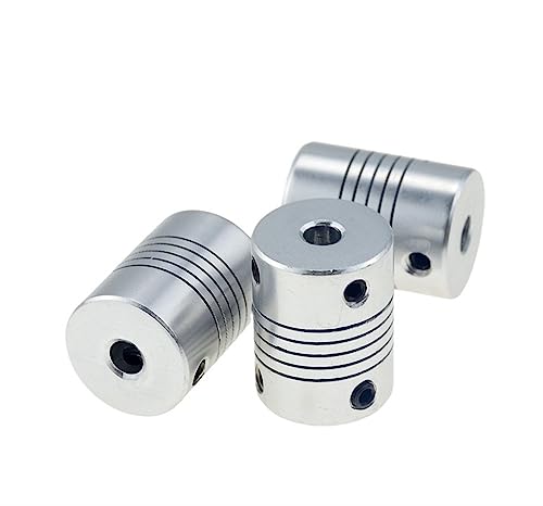 Rigid coupling,Stainless steel rigid coupling 1pcs D19L25 CNC Motor Shaft Adapter Couple Flexible Coupling for 3D Printer Parts(5mm to 8mm)