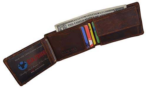 Personalized Name Initials Wallets RFID Blocking Mens Bifold Vintage Leather Slim Card Holder Wallet With Coin Pouch4