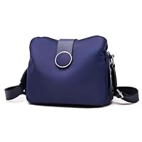 MOANATURA Bolso Bandolera Mujer Pequeño de Tela Oxford – Bolsos Cruzado Ligera Multicapa con Cremallera – Bolso de Hombro Resistente y Compacto para Uso Diario Impermeable (Azul)