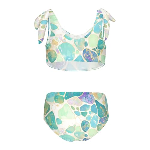 KLL Shiny Green Purple Golden Glittering Girls Two Piece Bikini Sets Quick-Dry Bathing Suit Swimming Suits Cute Shoulder2