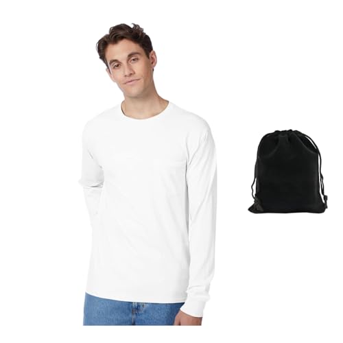 Hanes Men's Long Sleeve T-Shirt, 100% Cotton, Tagless Comfort, Cl...