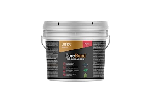 Lucida Surfaces CoreBond Pro-Grade Solvent Free Vinyl Flooring Pressure Sensitive Adhesive | 4 Gallon