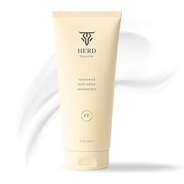 Beef Tallow Moisturizer 7oz Unscented – Grass-Fed Tallow Face & Body Cream with Manuka Honey, Colloidal Oat & Hyaluronic Acid for Dry, Sensitive, Irritated Skin – Natural Hydrating Balm