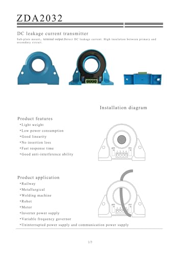 Capteur ZDA2032 conversion précise de courant 1.5A et sortie stable 0-20mA