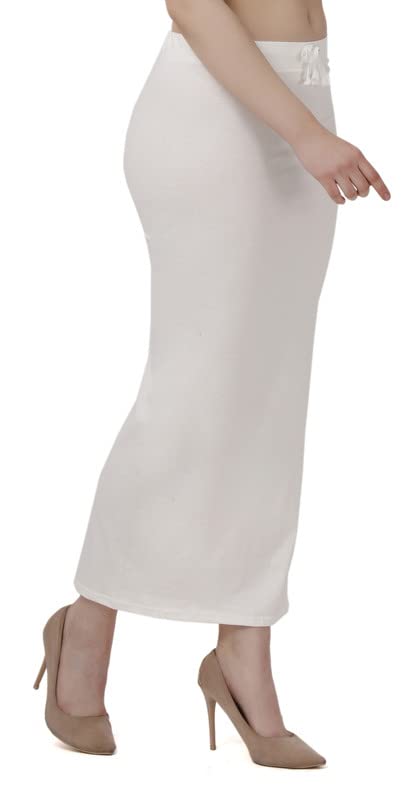 Image of Lycra Blend Cotton Saree Shapewear Petticoat for Women and Girls, Skirts Shapewear Dress for Saree
