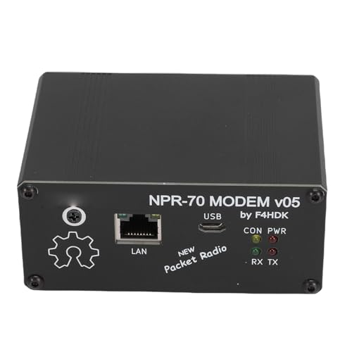 TIKATARER Módem de Radioaficionado Portátil, NPR 70 V05 con Transceptor Incorporado para Banda de 70 Cm, Transferencia de Datos de Alta Velocidad, Fácil Configuración de PC a Través de Telnet USB