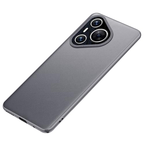 Funda de negocios Huawei Pura 70 Pro de cuero premium elegante color gris