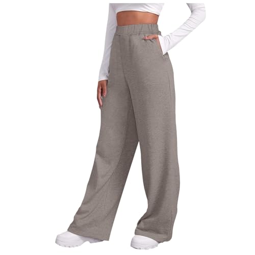 Pantalones deportivos para mujer, cintura elástica, pantalones de pierna recta, pantalones de chándal para entrenamiento, pantalones de yoga de cintura alta con bolsillos, pantalones para mujer, Reino
