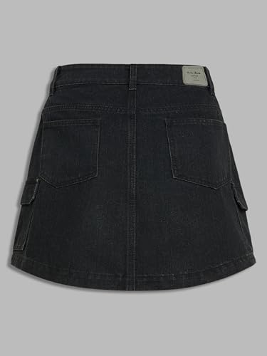 Image of Miss Chase Women's Straight High Rise Mini Denim Skirt