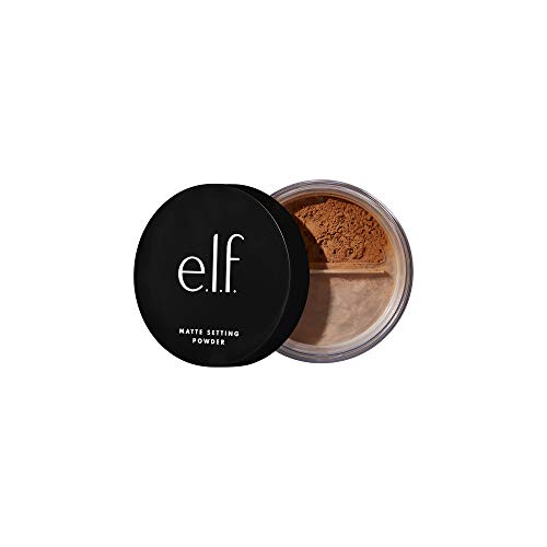 e.l.f, Matte Setting Powder, Ultra-Fine, Weightless, Long Lasting, Blurs Imperfections, Smooths Fine Lines, Creates Soft Focus Effect, Deep, 0.26 Oz