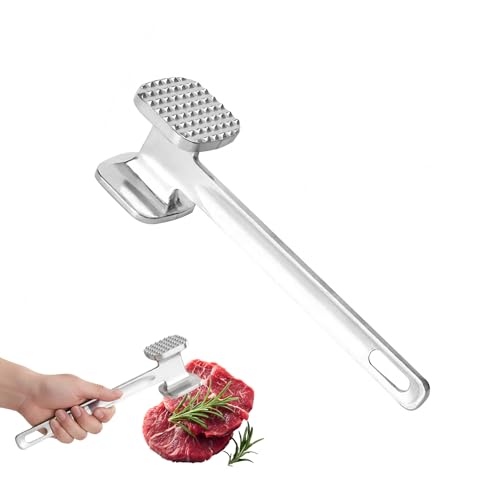 Meat Tenderizer Mallet Small Dual-Sided Meat Hammer Tenderiser Heavy Duty Manual Hammer Mallet Tool Versatile Meat-Mallet Tenderizer for Beef Chicken Conch Veal Sunday Roasts