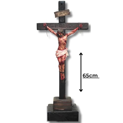 Genérico - Crucifixo Realista em Resina Premium de Jesus Cristo, Inspirado no Filme A Paixão de Cris