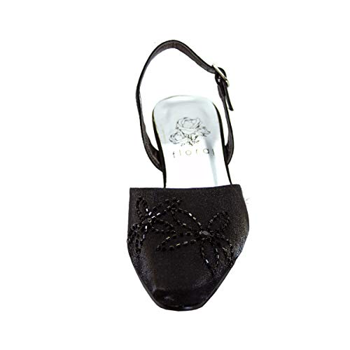 Floral Alma Women's Wide Width Open Shank Dress Slingback Shoes2