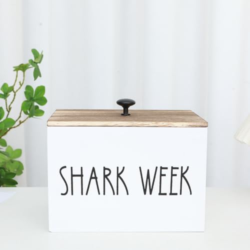 Tampon Holder Tampon Organizer Rustic Wood Bathroom Storage Bin with Lid Movable Partition Storage Container with 3 Compartment Feminine Product Wood Tampon Dispenser (White) - Image 7