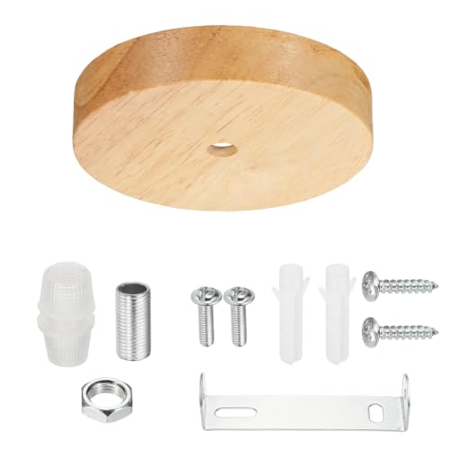 Base de lámpara de madera redonda de 10 cm para mesita de noche y dormitorio 2