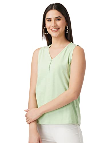 Image of FYLTR Women's 100% Cotton Sleeveless | V-Neck Regular Fit Top | Western Tops for Women