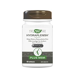 Nature’s Way Hydraplenish, with Patented BioCell Collagen, OptiMSM, Supports Skin Collagen Production*, Promotes Skin…