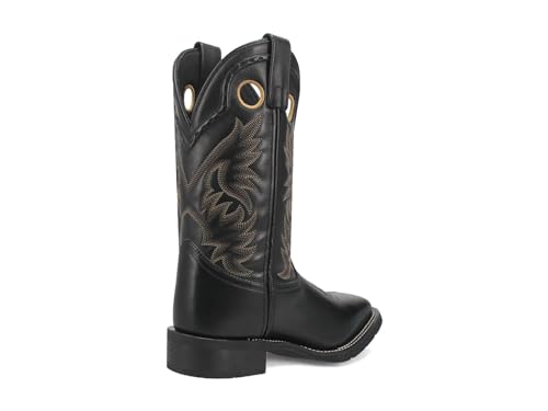 Image of Laredo Mens Kane Embroidered Square Toe Pull On Casual Boots Mid Calf - Black