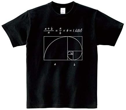 Amazon Topoi Tシャツ メンズ 半袖 おしゃれ フィボナッチ 数式 黄金比 分子力学 数学 落書き クルーネック Uネック ユニセックス 男女兼用 プリントtシャツ Tシャツ カットソー 通販