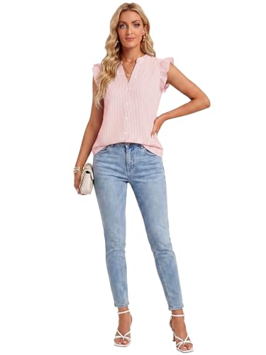 Image of Women's Dressy Striped V Neck Blouse