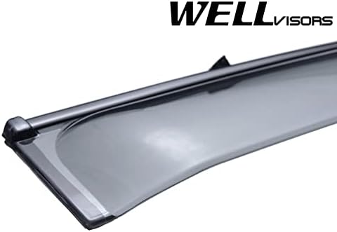 WellVisors Window Visors Wind Deflectors Compatible with Mitsubishi 2011-2026 Outlander Sport with Black Trim Rain Guards 3-847MI007