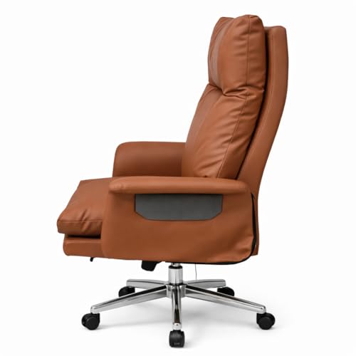 Image of Lakdi The Furniture Co Luxury Leatherette Director Office Chair with Plush Cushion, High Back Support, Ergonomic Design, Chrome Base and Smooth Castors, Free Assembly, 5 Year Warranty - 111012162