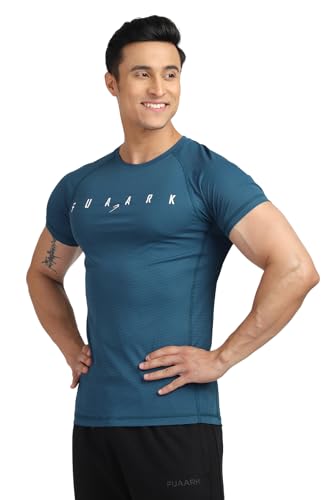 Image of FUAARK Men's Round Neck Slim fit Gym & Active wear Sports T-Shirt for Workout & Casual Wear