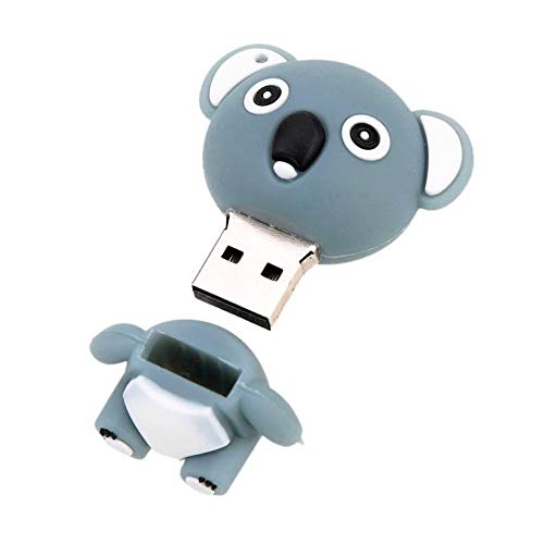 N-K Clé USB 2.0 en forme de mini animal de dessin animé Gris 32 Go