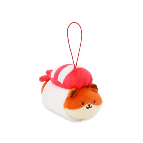 Anirollz Stuffed Animal Plush Keychain - Ornament Charm Toy Doll | Soft Squishy Warm Cute Comfort Safe | Shrimp Sushi Outfitz with Fox - Birthday Decorations Gift 4 Foxiroll