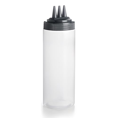 LACOR - 61981 - Bottiglia tri bottiglie, Per decorazione, Pasticceria, Per personalizzare piatti, Ideale per salse, Polietilene, BPA free, 1 litro