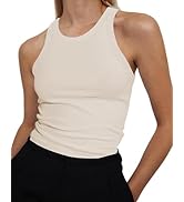RIROW Womens Sleeveless Slim Fit Ribbed Tank Top 2025 Neck Basic Tee XS-3XL