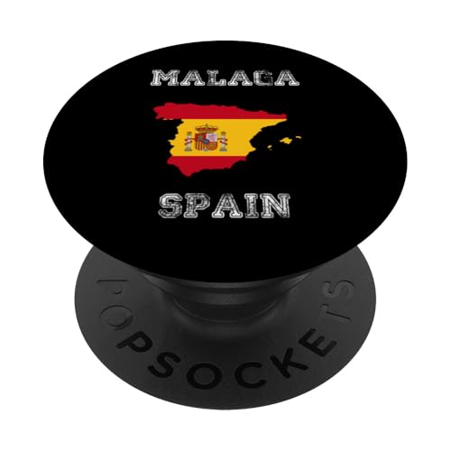 Retro Malaga Spain Flag PopSockets Grip