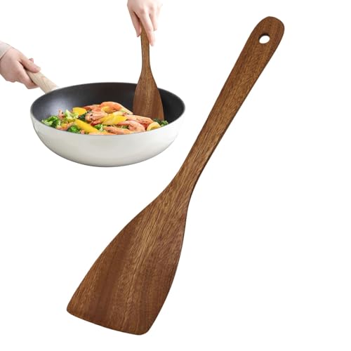 Espátula de madera | Herramientas de cocina de madera de mango largo | Las espátulas de no de chimenea para queso | Raclette raspador para mezclar o mezclar sin esfuerzo, raspando