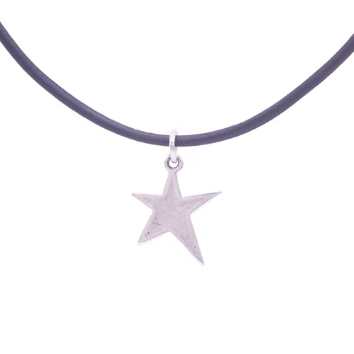 Ya en mundofriki.es: NILUXE DESIGN - Colgante Estrella de Zamak Bañada en Plata de Cuero Autentico - Collar Estrella Negro - Colgante Hombre Mujer Altura Ajustable -Cierre de Acero Inoxidable- Ideal para Regalar