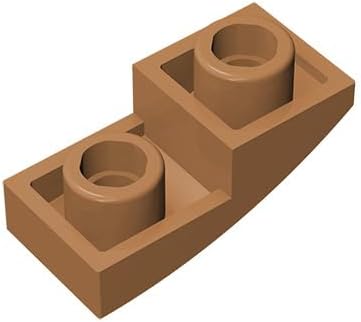 Classic Building Slope Curvo 2x1x23 Invertido, 300 piezas de café claro a granel, compatible con piezas y piezas Lego 24201 (color café claro)