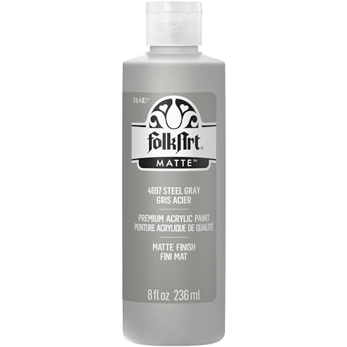 Image of FolkArt Acrylic Paint in Assorted Colors (8 oz), , Steel Gray