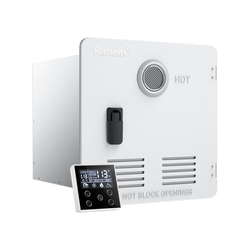 Image of Ranein On-Demand RV Tankless Water Heater, with 15x15 White Door & Remote Controller, High Altitude Ready, CSA Approved, Optimized for Summer Comfort Performance, Ideal for Moderate Use