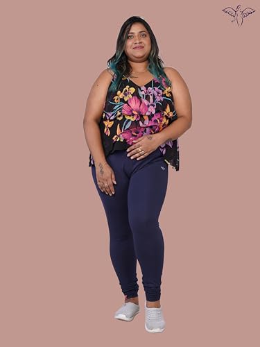 Image of Ladies Cotton Legging | Buttery Soft Stretchy Fit | Churidar Length | Leggings for Women and Girls | Small - 3XL Plus